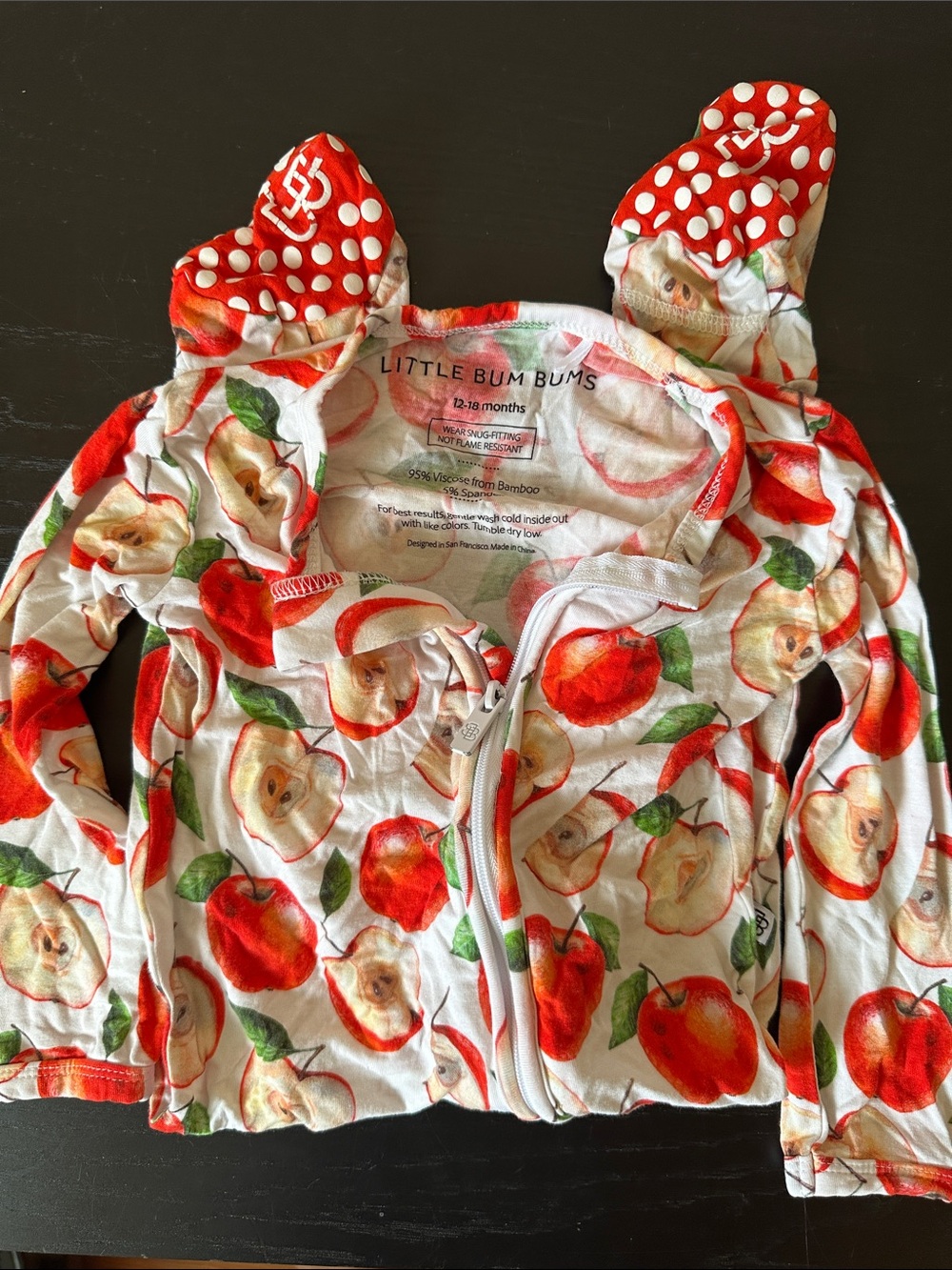 Little Bum Bums Apple Footie Pajamas 12-18 months